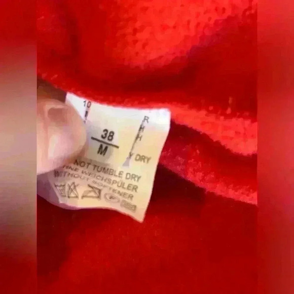 Vintage Bogner Pullover Fleece Jacket Embroidered Floral Red Size Medium - Picture 3 of 7